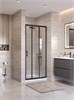 BELBAGNO Uno-195 Душевая дверь в нишу ширина 90 см, двери раздвижные, профиль - черный матовый / стекло - прозрачное UNO-195-BF-3-90-C-NERO