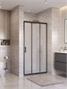 BELBAGNO Uno-195 Душевая дверь в нишу ширина 90 см, двери раздвижные, профиль - черный матовый / стекло - матовое UNO-195-BF-3-90-P-NERO