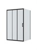 BELBAGNO Uno-195 Душевой уголок прямоугольный размер 120x70 см, двери раздвижные, профиль - черный матовый / стекло - прозрачное UNO-195-AHF-31-120/70-C-NERO