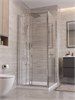 BELBAGNO Uno-195 Душевой уголок прямоугольный размер 90x80 см, двери раздвижные, профиль - хром / стекло - прозрачное UNO-195-AHF-31-90/80-C-Cr