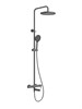 BELBAGNO DELTA2.0 Душевая стойка со смесителем и изливом, оружейная сталь DEL2.0-VSCM-GM DEL2.0-VSCM-GM