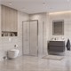 BELBAGNO Uno-195 Душевой уголок прямоугольный размер 100x90 см, двери раздвижные, профиль - хром / стекло - матовое UNO-195-AH-1-100/90-P-Cr