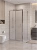 BELBAGNO Uno-195 Душевой уголок прямоугольный размер 100x90 см, двери раздвижные, профиль - хром / стекло - матовое UNO-195-AH-1-100/90-P-Cr