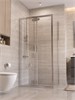 BELBAGNO Uno-195 Душевой уголок прямоугольный размер 110x70 см, двери раздвижные, профиль - хром / стекло - прозрачное UNO-195-AH-1-110/70-C-Cr