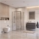 BELBAGNO Uno-195 Душевой уголок прямоугольный размер 110x80 см, двери раздвижные, профиль - хром / стекло - прозрачное UNO-195-AH-1-110/80-C-Cr