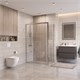 BELBAGNO Uno-195 Душевой уголок прямоугольный размер 130x80 см, двери раздвижные, профиль - хром / стекло - прозрачное UNO-195-AH-1-130/80-C-Cr