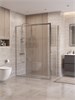 BELBAGNO Uno-195 Душевой уголок прямоугольный размер 150x70 см, двери раздвижные, профиль - хром / стекло - прозрачное UNO-195-AH-1-150/70-C-Cr