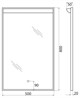 BELBAGNO Зеркало в алюминиевой раме с подсветкой, с сенсорным выключателем, SPC-UNO-500-800-TCH, 500x50x800 SPC-UNO-500-800-TCH
