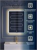 BELBAGNO Зеркало с встроенным светильником, сенсорным выключателем и подогревом SPC-MAR-600-800-LED-3000K-TCH-WARM, 12V, 220-240V, 600x30x800 SPC-MAR-600-800-LED-3000K-TCH-WARM