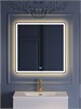 BELBAGNO Зеркало с встроенным светильником, сенсорным выключателем и подогревом SPC-MAR-800-800-LED-3000K-TCH-WARM, 12V, 220-240V, 800x30x800 SPC-MAR-800-800-LED-3000K-TCH-WARM
