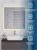 BELBAGNO Зеркало с встроенным светильником, сенсорным выключателем и подогревом SPC-MAR-800-800-LED-3000K-TCH-WARM, 12V, 220-240V, 800x30x800 SPC-MAR-800-800-LED-3000K-TCH-WARM