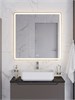 BELBAGNO Зеркало с встроенным светильником, сенсорным выключателем и подогревом SPC-MAR-800-800-LED-3000K-TCH-WARM, 12V, 220-240V, 800x30x800 SPC-MAR-800-800-LED-3000K-TCH-WARM