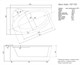 AQUATEK Акриловая ванна Фиджи 170x110 асимметричная, левая, без каркаса и экрана FID170-0000001.02