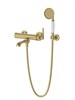 CEZARES LIBERTY-VD-BORO Смеситель для ванны и душа однорычажный в комплекте с ручным душем, шлангом и держателем, брашированное золото LIBERTY-VD-BORO