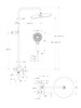 CEZARES METAURO-CVD-GM Душевая стойка со смесителем и изливом, оружейная сталь METAURO-CVD-GM