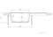 AQUATON Аманда Мойка с крылом для кухни прямоугольная, литьевой мрамор, ширина 78 см - фото 55886