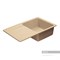 AQUATON Аманда Мойка с крылом для кухни прямоугольная, литьевой мрамор, ширина 78 см - фото 55893