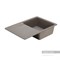 AQUATON Аманда Мойка с крылом для кухни прямоугольная, литьевой мрамор, ширина 78 см - фото 55902