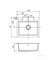 AQUATON Делия 60 Мойка для кухни прямоугольная, литьевой мрамор, ширина 59,4 см - фото 55960