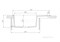 AQUATON Делия 78 Мойка с крылом для кухни прямоугольная, литьевой мрамор, ширина 78 см - фото 55984