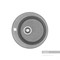 AQUATON Иверия Мойка для кухни круглая, литьевой мрамор, ширина 48 см - фото 56030