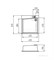 AQUATON Парма Мойка для кухни квадратная, литьевой мрамор, ширина 51 см - фото 56153