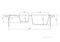 AQUATON Делия 87 Мойка с крылом для кухни двойная прямоугольная, литьевой мрамор, ширина 87 см - фото 56198