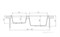 AQUATON Делия 78 Мойка для кухни двойная прямоугольная, литьевой мрамор, ширина 78 см - фото 56280