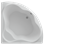 AQUATEK Галатея Акриловая ванна на каркасе, слив-перелив в комплекте,  с панелью - фото 69019