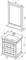 AQUANET Бостон М 60 Комплект мебели для ванной комнаты (лит. мрамор) - фото 82891