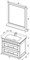 AQUANET Бостон М 80 Комплект мебели для ванной комнаты (лит. мрамор) - фото 82894