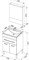 AQUANET Верона NEW 58 Комплект мебели для ванной комнаты (напольный 1 ящик 2 дверцы) - фото 83315
