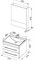 AQUANET Верона NEW 58 Комплект мебели для ванной комнаты (подвесной 2 ящика) - фото 83340
