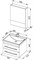 AQUANET Нота NEW 58 Комплект мебели для ванной комнаты (камерино) - фото 85255