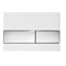 TECE Esquare Панель смыва с двумя клавишами стекло белое, клавиши хром глянцевый - фото 88087