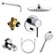 KLUDI Bozz 386300576 набор встраиваемого смесителя для ванны с ручным и верхним душем 7 в 1 - фото 88159