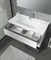 SANVIT КОНТУР Тумба подвесная для ванной комнаты с раковиной, 1 выдвижной ящик, 1 открытая ниша - фото 99458